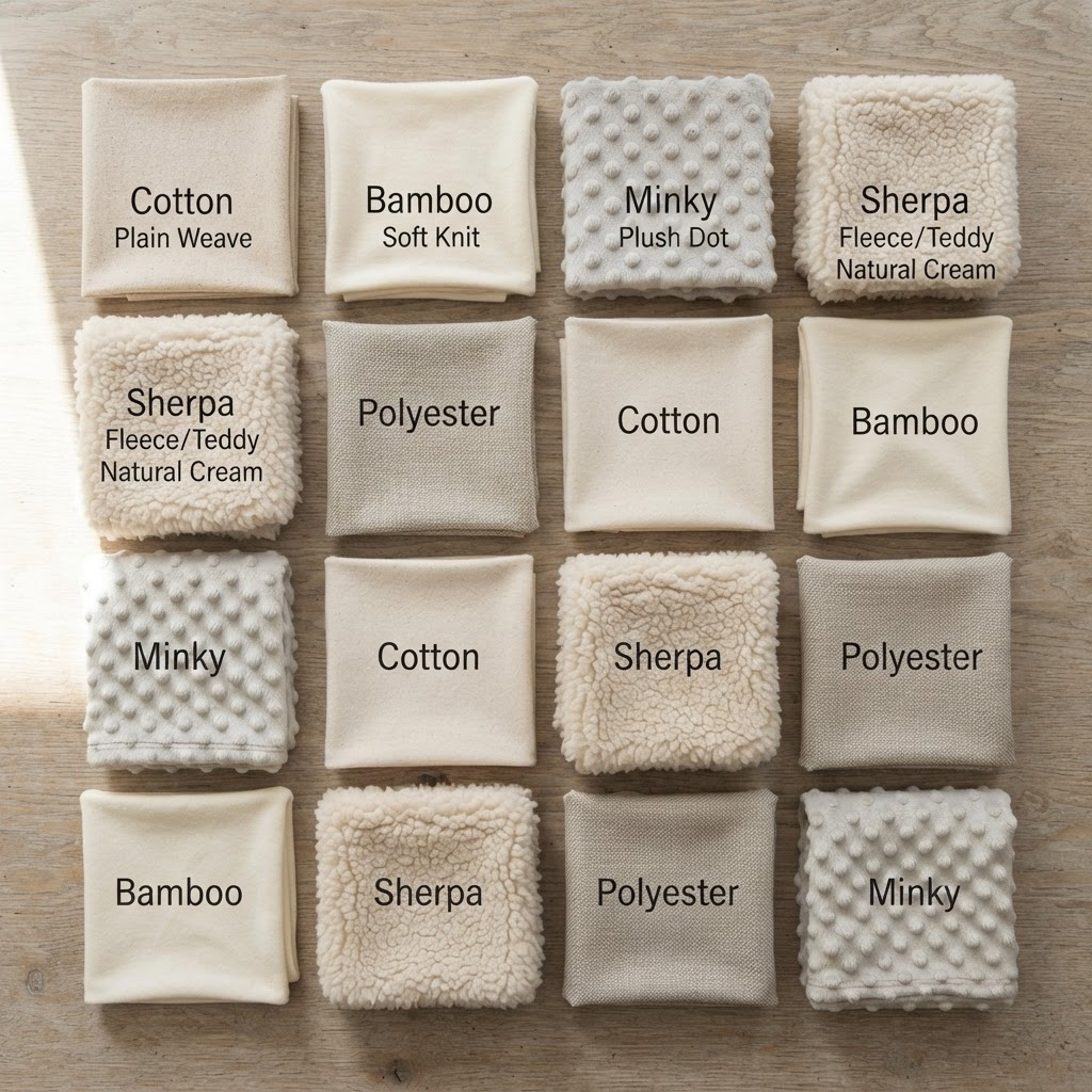 Custom weighted blanket fabric swatches and color options