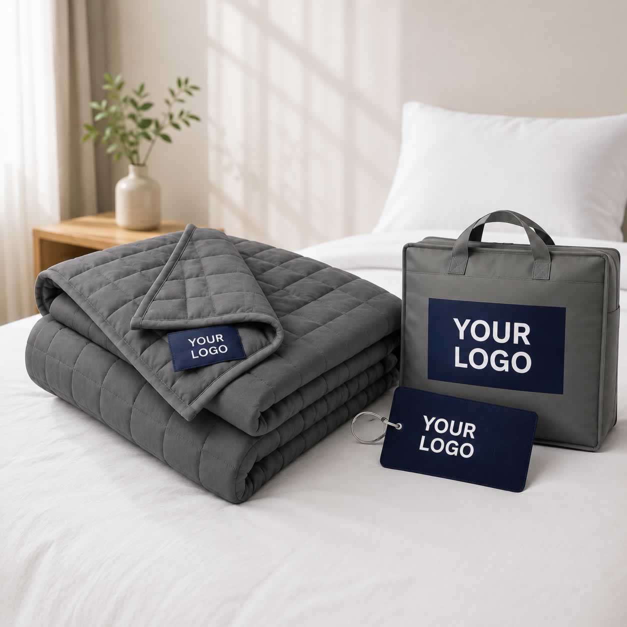 Private label and OEM weighted blanket branding options